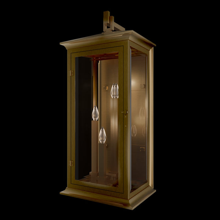 Schonbek SW33534-718 Four Light Outdoor Wall Mount, Burnish Brass