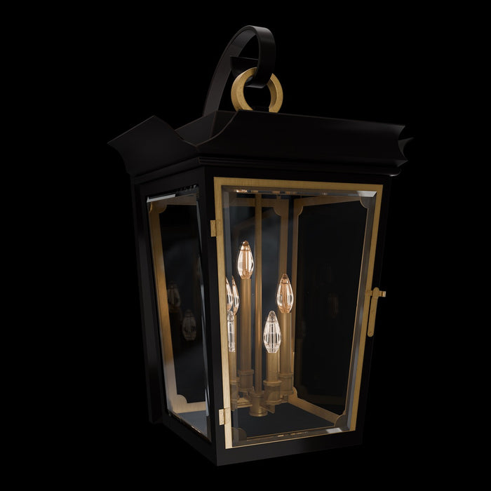 Schonbek SW38534-18/718 Four Light Outdoor Wall Mount, Black