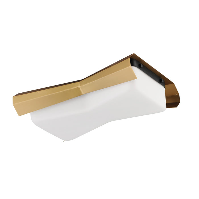 Maxim 10819SWBKAB Two Light Flush Mount, Black / Antique Brass