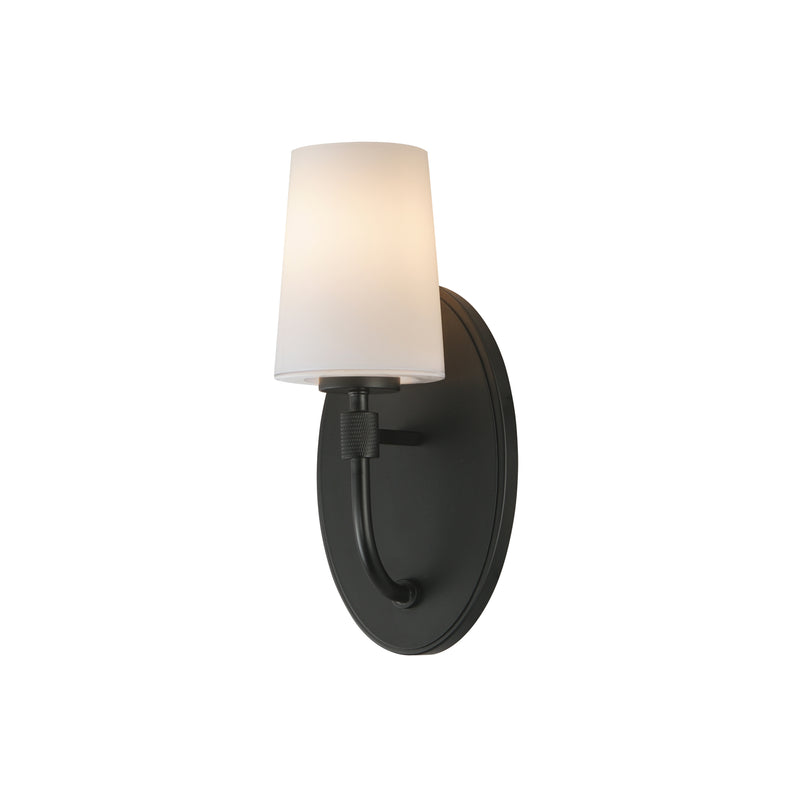 Maxim 12691WTBK One Light Wall Sconce, Black
