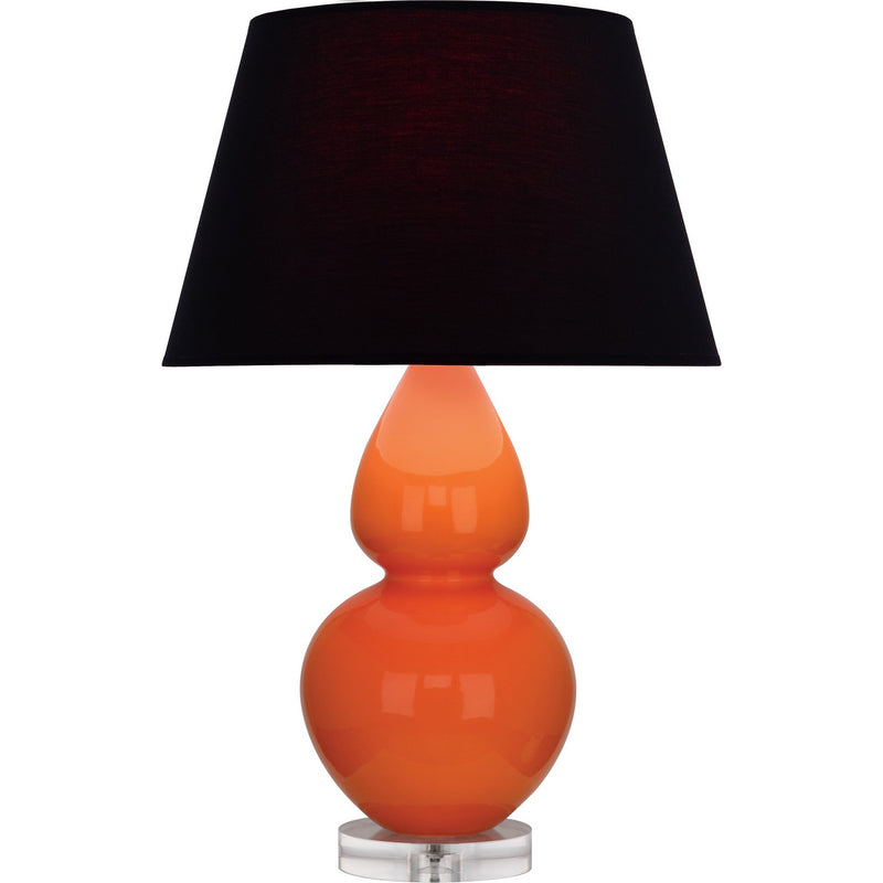 Robert Abbey A675K One Light Table Lamp, Pumpkin Glazed Ceramic w/Lucite
