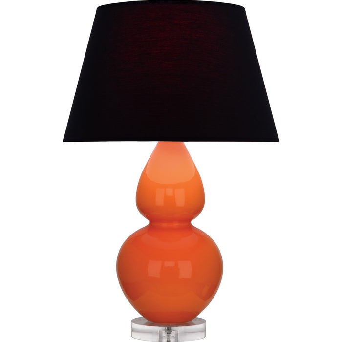 Robert Abbey A675K One Light Table Lamp, Pumpkin Glazed Ceramic w/Lucite