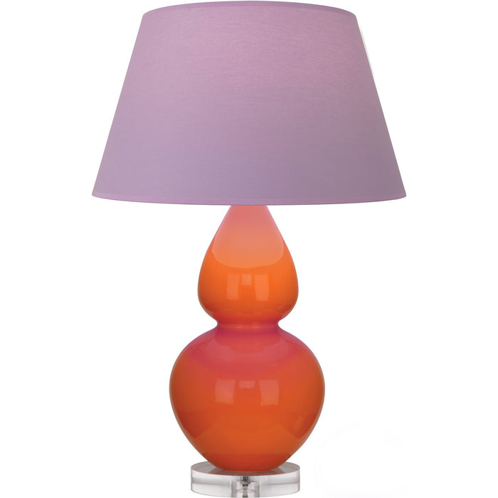 Robert Abbey A675L One Light Table Lamp, Pumpkin Glazed Ceramic w/Lucite