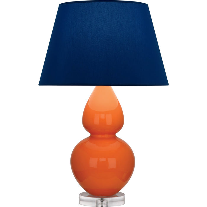 Robert Abbey A675N One Light Table Lamp, Pumpkin Glazed Ceramic w/Lucite