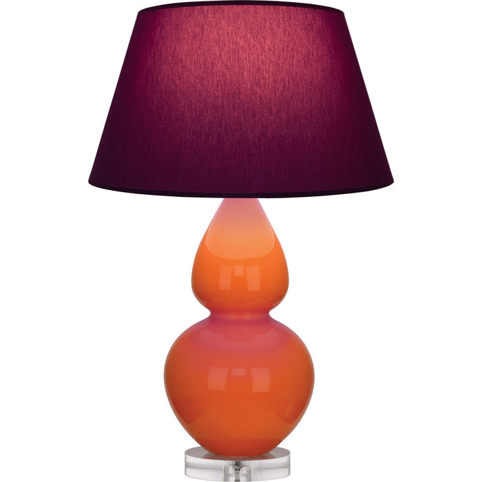 Robert Abbey A675P One Light Table Lamp, Pumpkin Glazed Ceramic w/Lucite