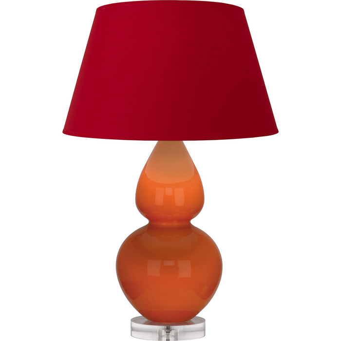 Robert Abbey A675R One Light Table Lamp, Pumpkin Glazed Ceramic w/Lucite