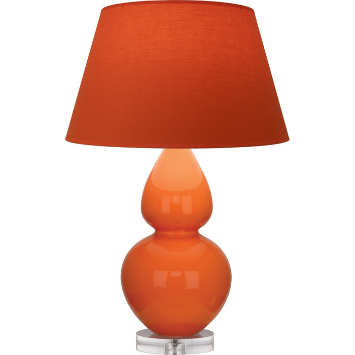 Robert Abbey A675T One Light Table Lamp, Pumpkin Glazed Ceramic w/Lucite