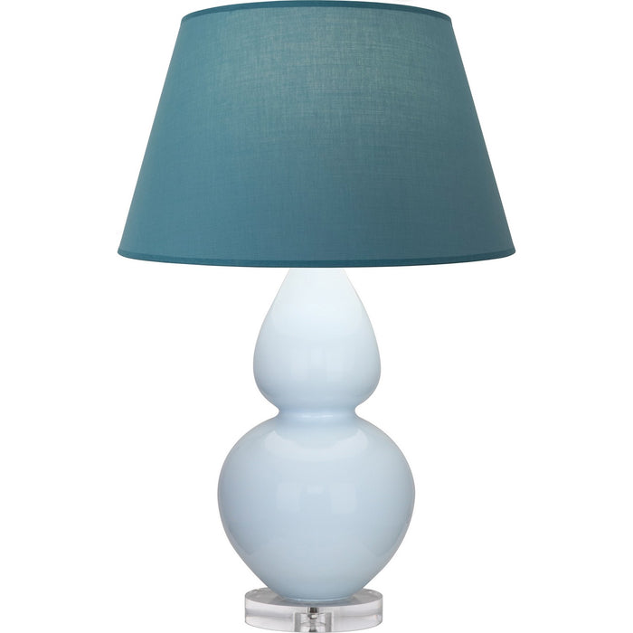 Robert Abbey A676B One Light Table Lamp, Baby Blue Glazed Ceramic w/Lucite