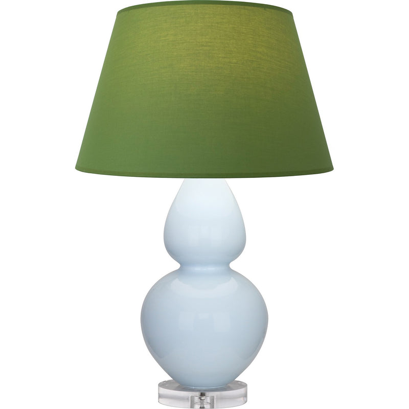 Robert Abbey A676G One Light Table Lamp, Baby Blue Glazed Ceramic w/Lucite