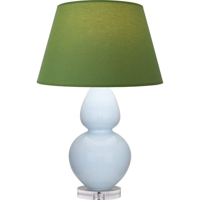 Robert Abbey A676G One Light Table Lamp, Baby Blue Glazed Ceramic w/Lucite