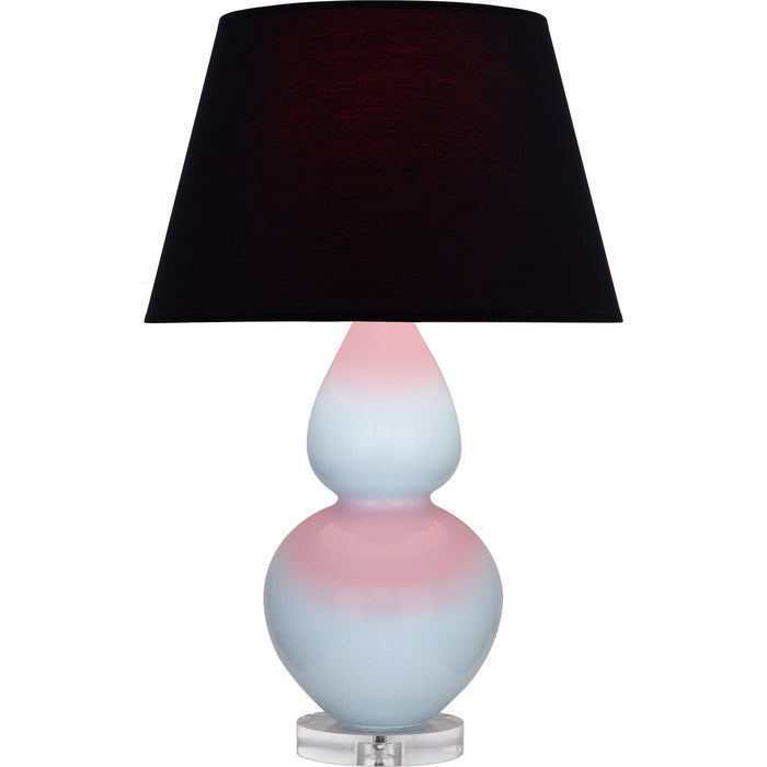 Robert Abbey A676K One Light Table Lamp, Baby Blue Glazed Ceramic w/Lucite