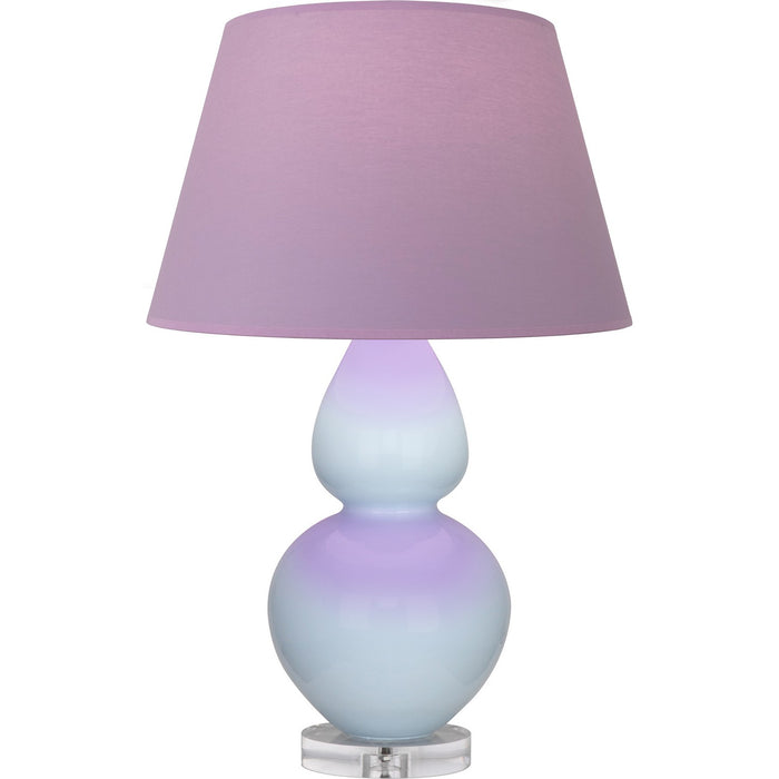 Robert Abbey A676L One Light Table Lamp, Baby Blue Glazed Ceramic w/Lucite