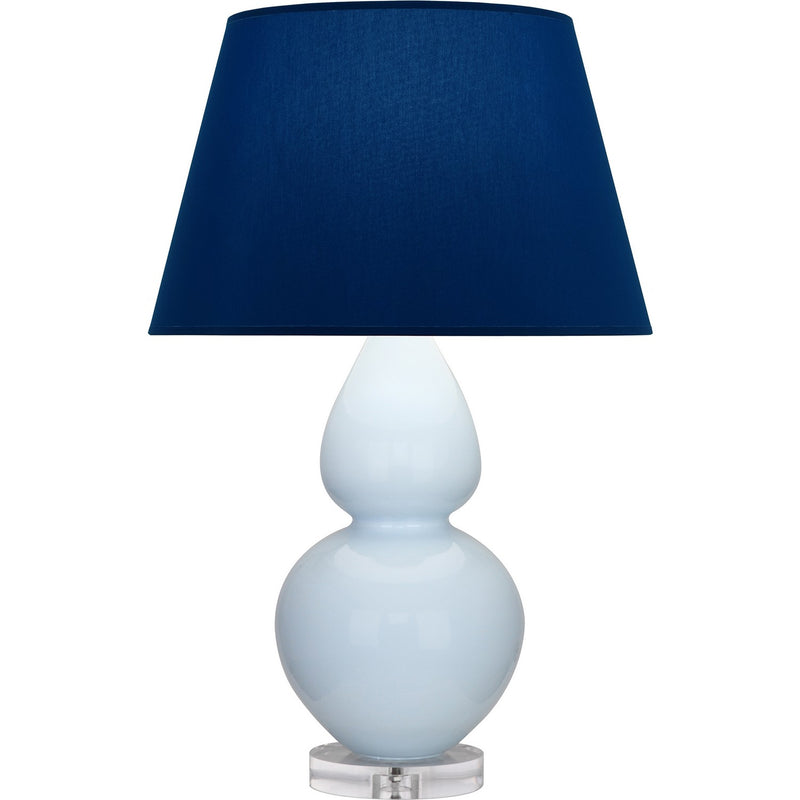 Robert Abbey A676N One Light Table Lamp, Baby Blue Glazed Ceramic w/Lucite