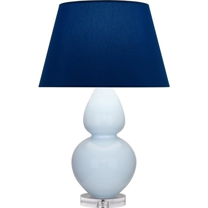 Robert Abbey A676N One Light Table Lamp, Baby Blue Glazed Ceramic w/Lucite