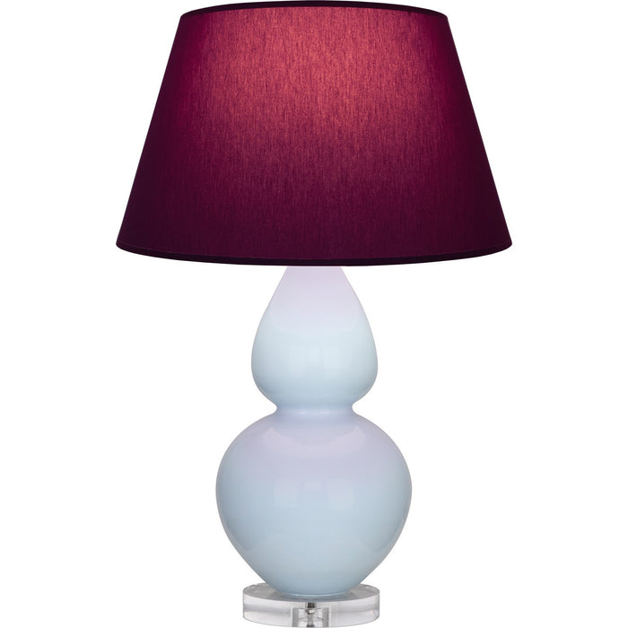 Robert Abbey A676P One Light Table Lamp, Baby Blue Glazed Ceramic w/Lucite