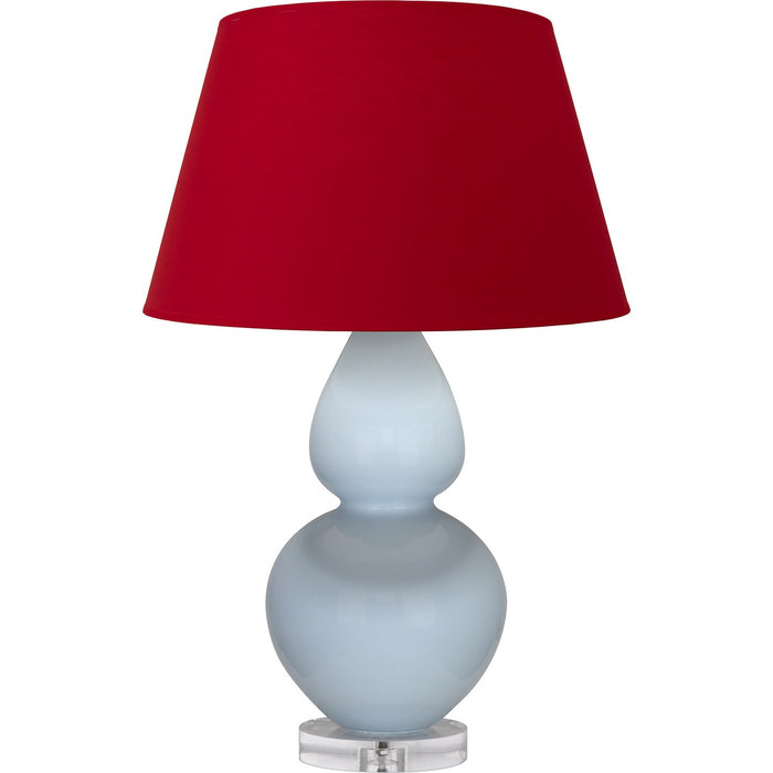 Robert Abbey A676R One Light Table Lamp, Baby Blue Glazed Ceramic w/Lucite