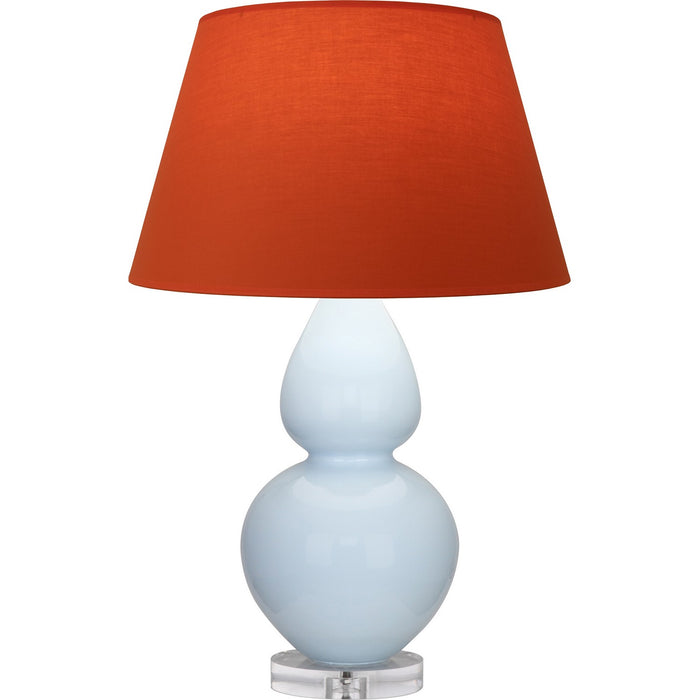 Robert Abbey A676T One Light Table Lamp, Baby Blue Glazed Ceramic w/Lucite