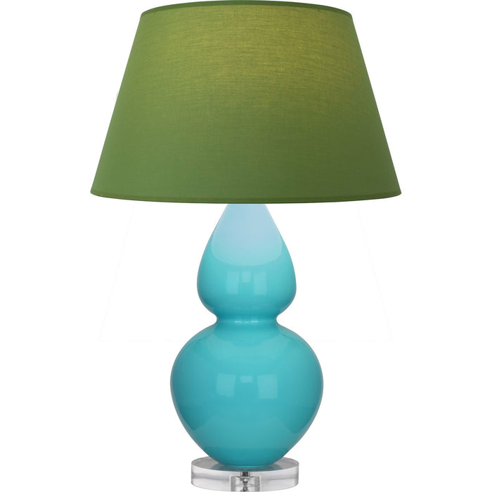 Robert Abbey A741G One Light Table Lamp, Egg Blue Glazed Ceramic w/Lucite