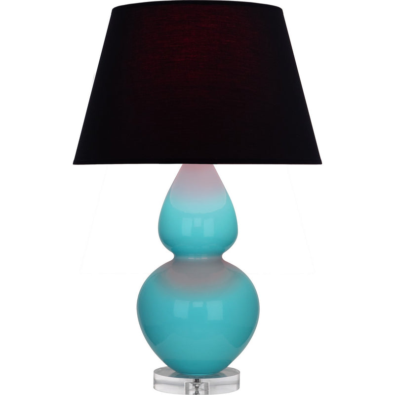 Robert Abbey A741K One Light Table Lamp, Egg Blue Glazed Ceramic w/Lucite