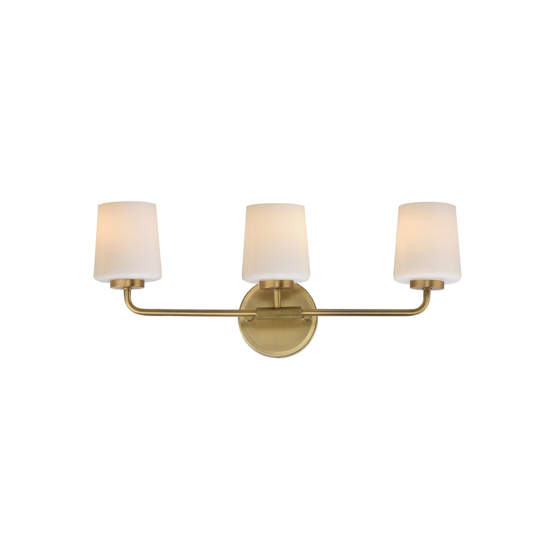 Maxim 12693WTNAB Three Light Bath Vanity, Natural Aged Brass