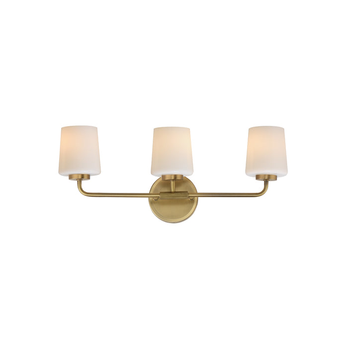 Maxim 12693WTNAB Three Light Bath Vanity, Natural Aged Brass