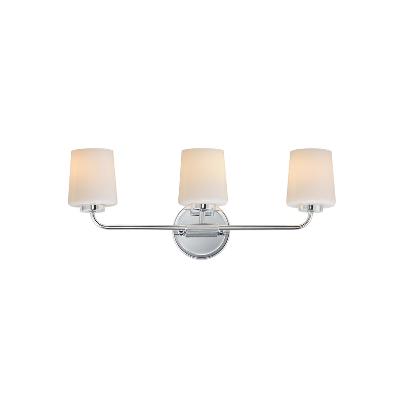 Maxim 12693WTPC Three Light Bath Vanity, Polished Chrome