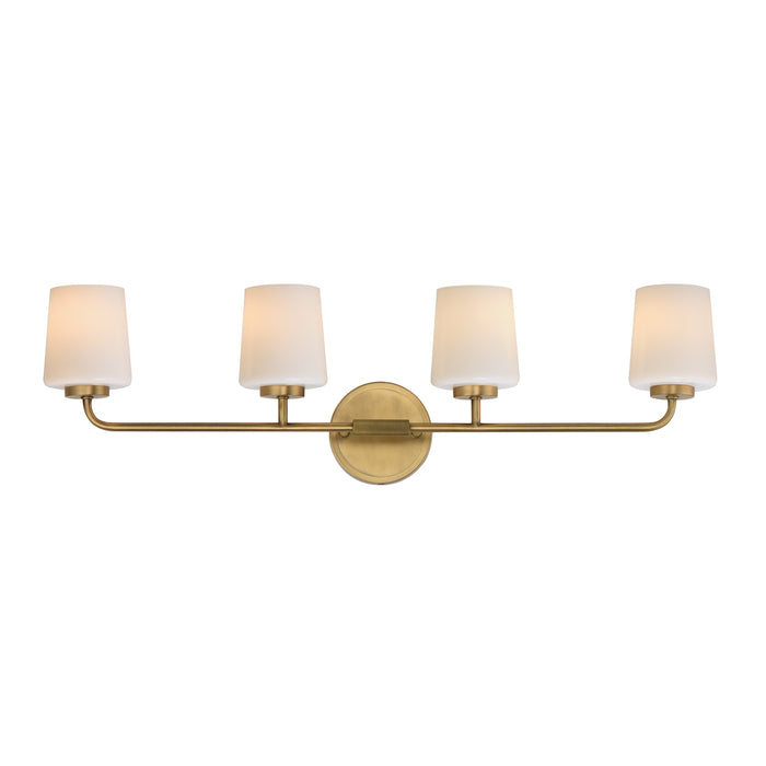 Maxim 12694WTNAB Four Light Bath Vanity, Natural Aged Brass