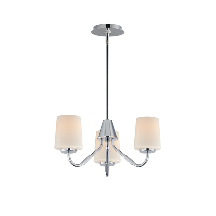 Maxim 12695WTPC Three Light Chandelier, Polished Chrome