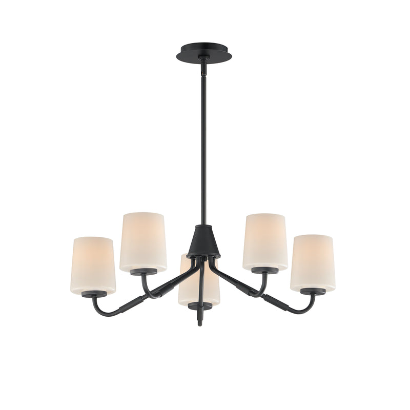 Maxim 12696WTBK Five Light Chandelier, Black
