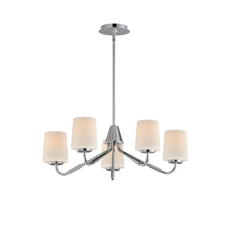 Maxim 12696WTPC Five Light Chandelier, Polished Chrome