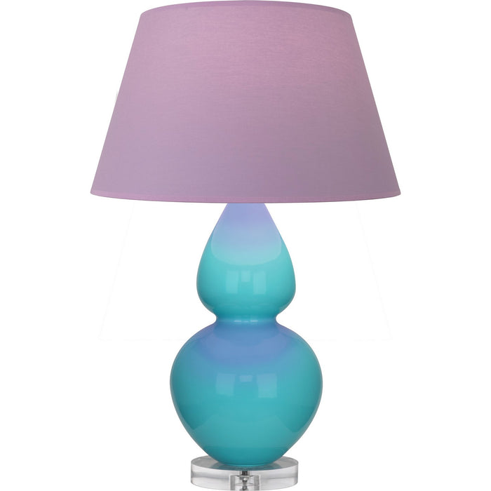 Robert Abbey A741L One Light Table Lamp, Egg Blue Glazed Ceramic w/Lucite