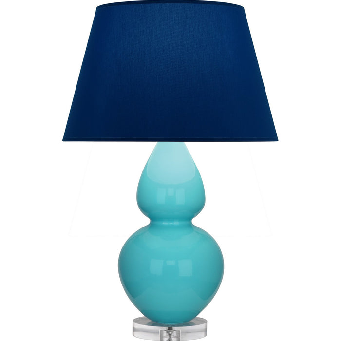 Robert Abbey A741N One Light Table Lamp, Egg Blue Glazed Ceramic w/Lucite