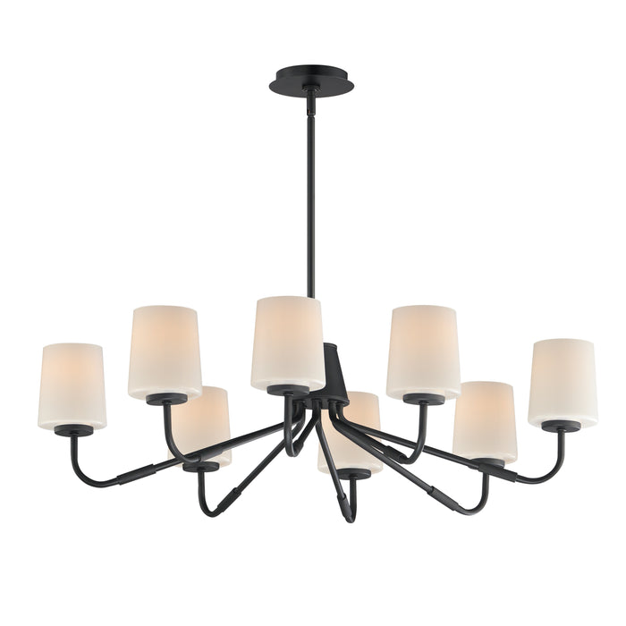 Maxim 12698WTBK Eight Light Chandelier, Black