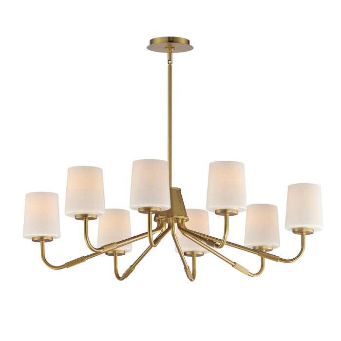 Maxim 12698WTNAB Eight Light Chandelier, Natural Aged Brass