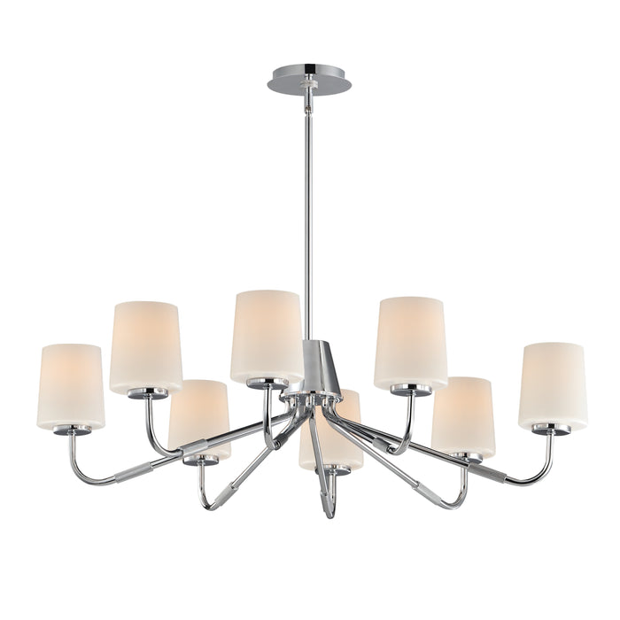 Maxim 12698WTPC Eight Light Chandelier, Polished Chrome
