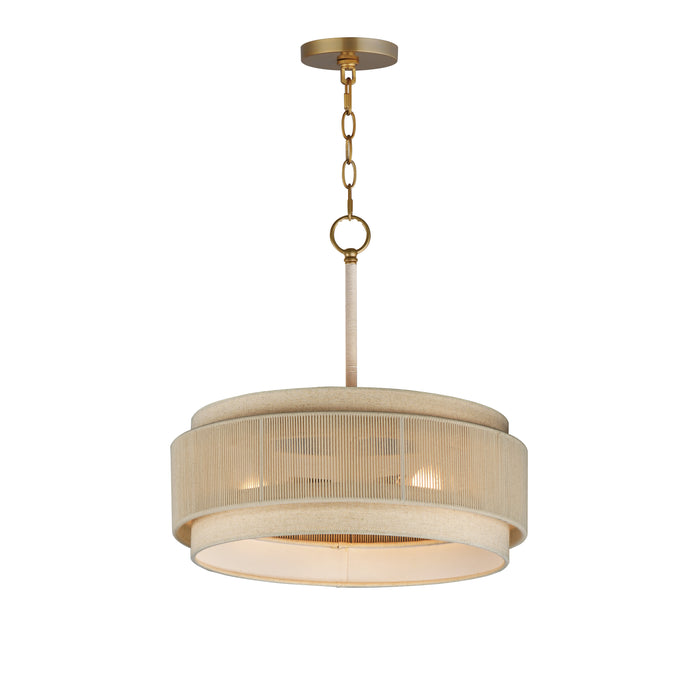 Maxim 12813OFNAB Three Light Pendant, Natural Aged Brass