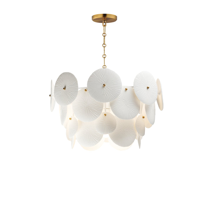 Maxim 12824WTNAB Four Light Pendant, Natural Aged Brass