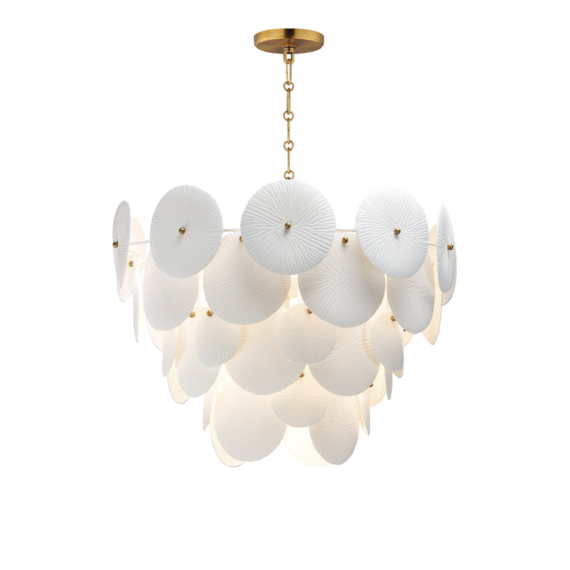 Maxim 12825WTNAB Five Light Pendant, Natural Aged Brass