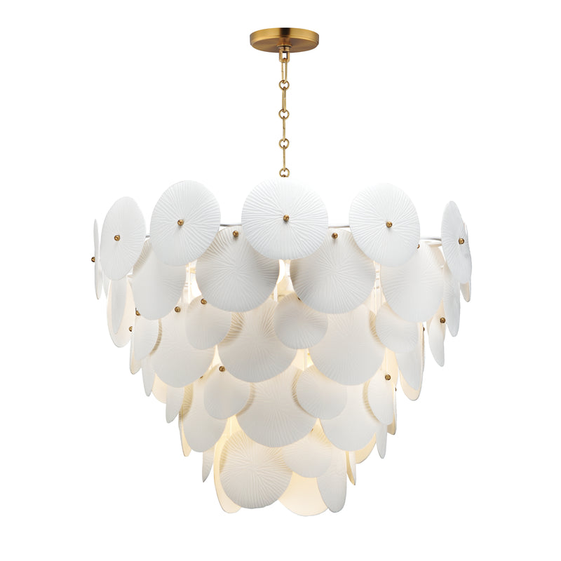 Maxim 12827WTNAB Eight Light Pendant, Natural Aged Brass
