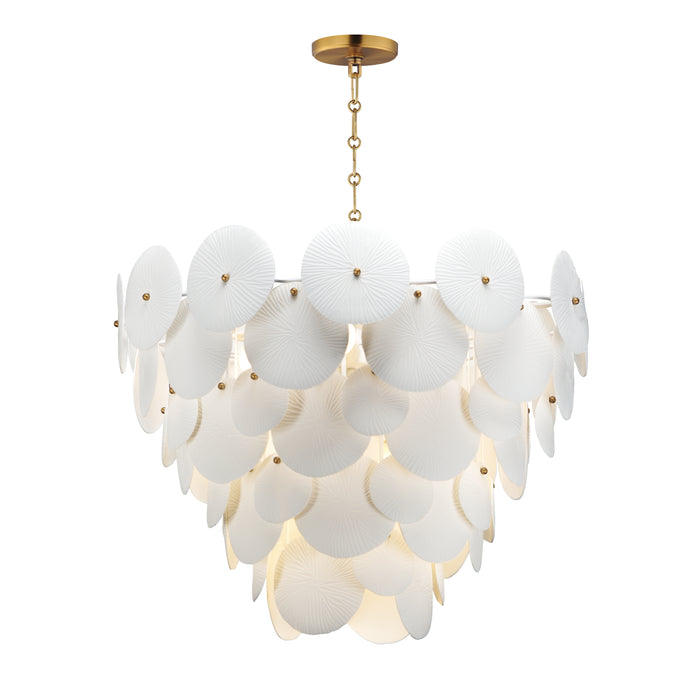 Maxim 12827WTNAB Eight Light Pendant, Natural Aged Brass