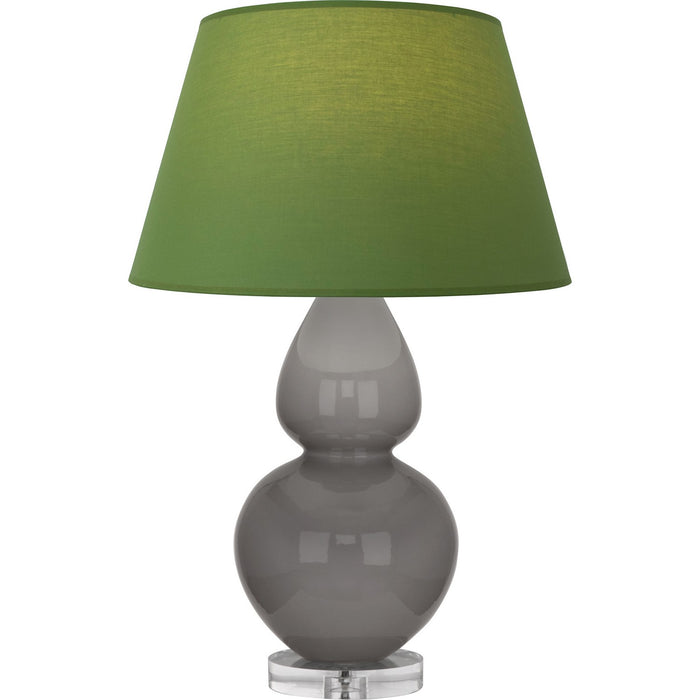Robert Abbey A750G One Light Table Lamp, Smokey Taupe Glazed Ceramic w/Lucite