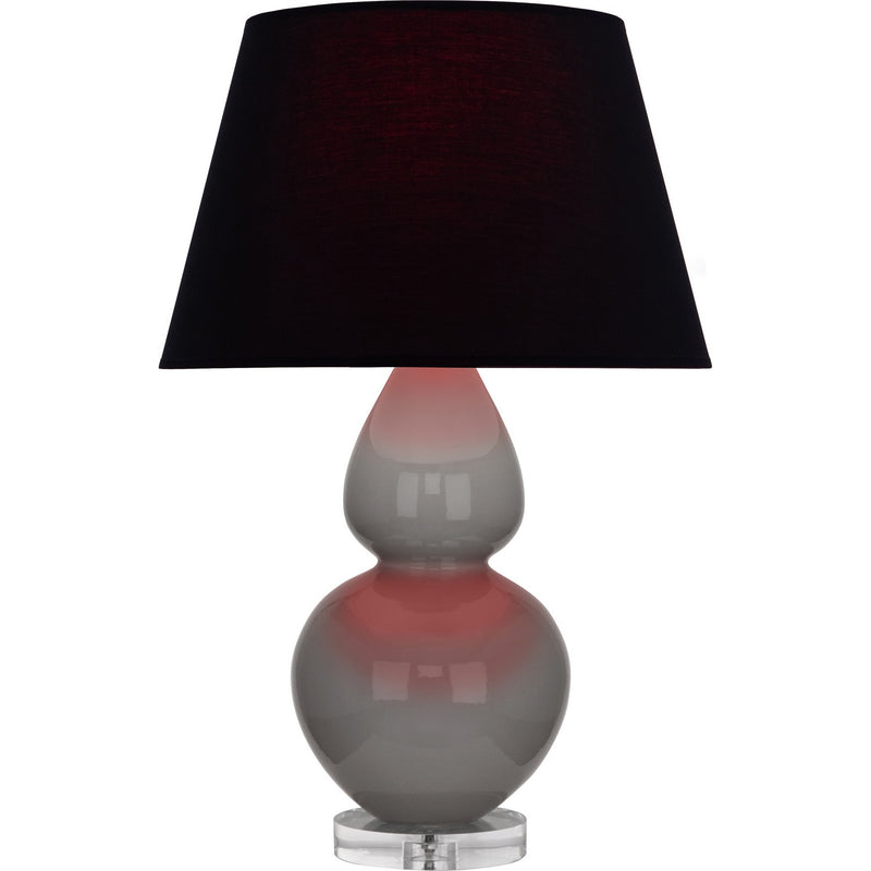 Robert Abbey A750K One Light Table Lamp, Smokey Taupe Glazed Ceramic w/Lucite