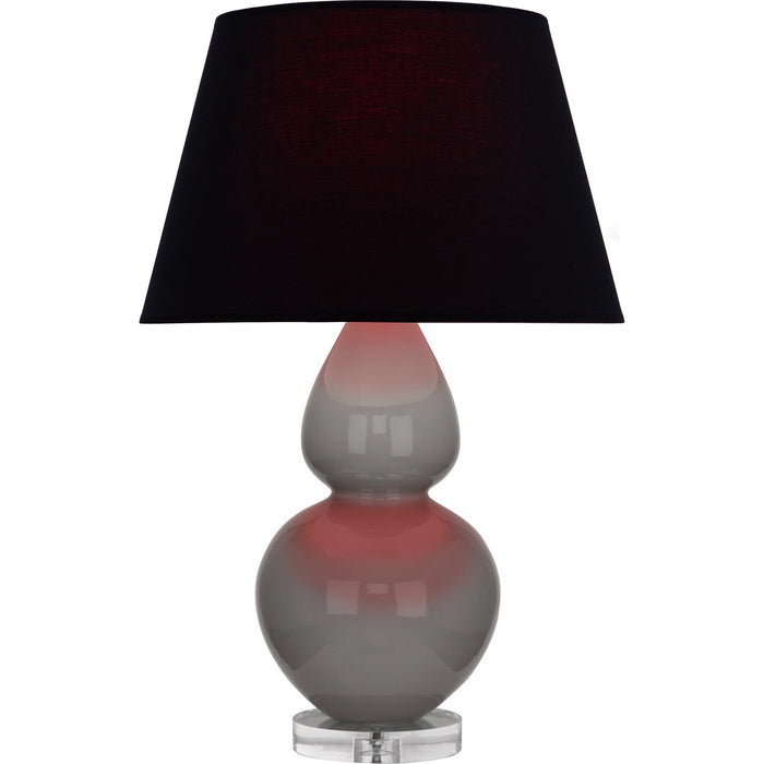 Robert Abbey A750K One Light Table Lamp, Smokey Taupe Glazed Ceramic w/Lucite