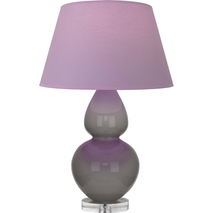Robert Abbey A750L One Light Table Lamp, Smokey Taupe Glazed Ceramic w/Lucite