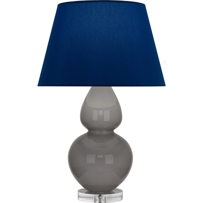 Robert Abbey A750N One Light Table Lamp, Smokey Taupe Glazed Ceramic w/Lucite