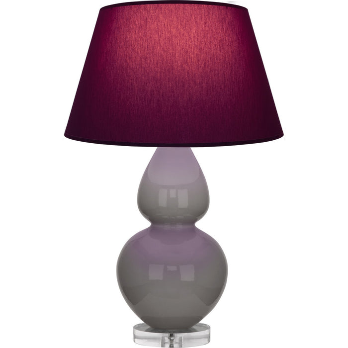 Robert Abbey A750P One Light Table Lamp, Smokey Taupe Glazed Ceramic w/Lucite