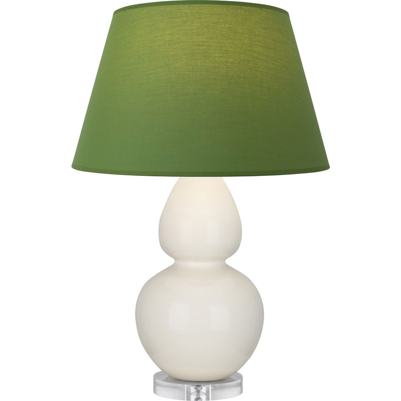 Robert Abbey A756G One Light Table Lamp, Bone Glazed Ceramic w/Lucite