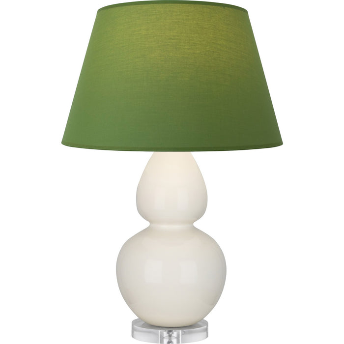 Robert Abbey A756G One Light Table Lamp, Bone Glazed Ceramic w/Lucite