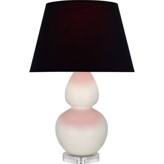 Robert Abbey A756K One Light Table Lamp, Bone Glazed Ceramic w/Lucite