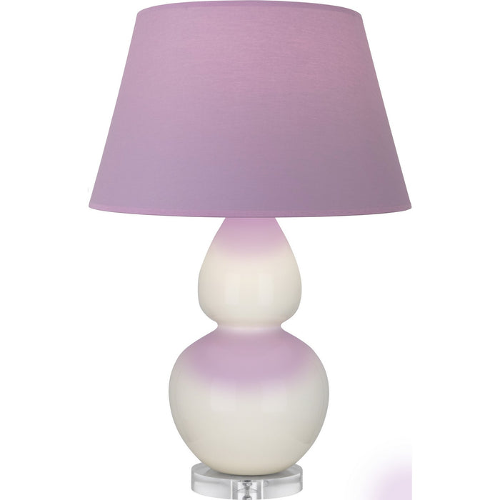 Robert Abbey A756L One Light Table Lamp, Bone Glazed Ceramic w/Lucite